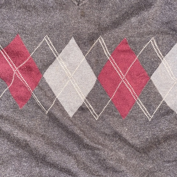 David Taylor Collection Vintage Men’s Argyle V Neck Golf Sweater Vest - Picture 2 of 6